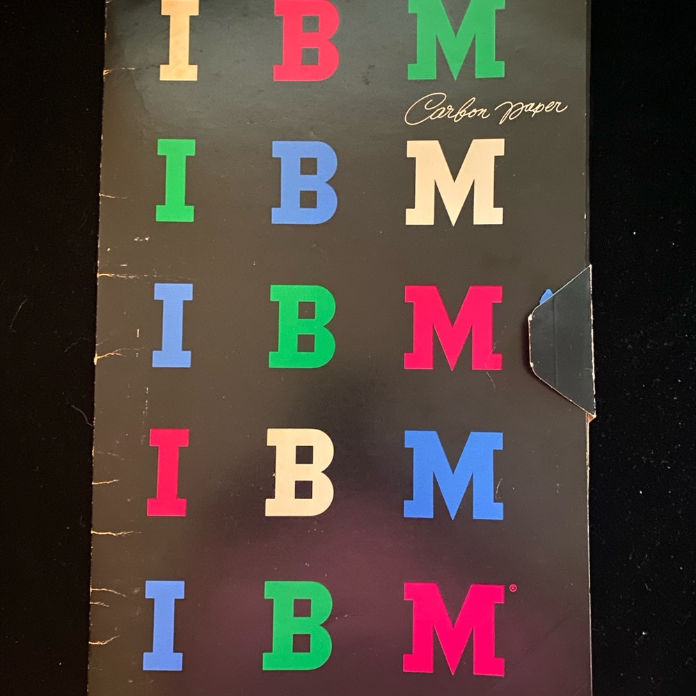 Vintage IBM Carbon paper with Paul Rand Logo cc
